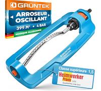 GRÜNTEK Arroseur de Jardin Oscillant Asperseur Automatique. Asperseur Rectagulaire Grand pour Arrosage Pelouse et Gazon