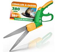 GRÜNTEK Cisailles à Gazon Coupe Bordures Lame Orientable à 360°. Ciseaux