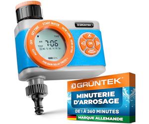 GRÜNTEK Programmateur Minuterie Arrosage Automatique - Minuteur Arroseur Digital Multifonction Personnalisable