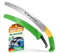 GRÜNTEK Scie d'élagage 380mm avec Lame Japonaise. Scie a main a bois Égoine. Outils de Jardinage Professionnel pour Jardin, Camping Bushcraft et Coupe de Branches