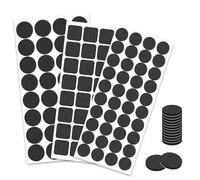 Grünwerk 104 PCS Patins pour Meubles, Auto-Adhésifs Protection Pied De Chaise, Anti-Rayures 4mm Rond Carré Patin Feutre, Protégez Vos Sols, Noir