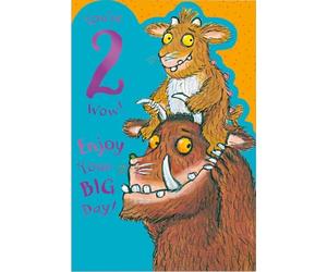Gruffalo Carte d'anniversaire 2 ans Inscription You're 2 Wow! Enjoy Your Big Day!