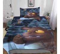 Gruffalo Housse De Couette Avec Taies D'oreiller Mode Unique D Anime Microfibre Literie Parure De Lit Linge De Lit Housses De Couettes Avec Fermeture