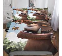 Gruffalo Housse De Couette Fille Avec Taies D'oreillers Parure De Lit Housses De Couettes Anime Microfibre Avec Fermeture ¿¿Clair Parure De Couette Pou