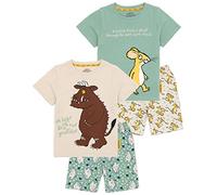 Gruffalo Kids 2 Pack Le Pyjama | Boys Girls Toddlers Beige Green Short Sleeve T-Shirt Set | Monster Mouse Personnage Vêtements de Nuit sur Le thème de la Marchandise