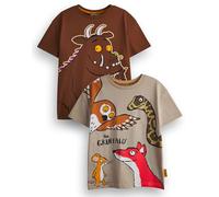 Gruffalo The Pack de 2 t-Shirts pour Enfants | T-Shirt Graphique Marron Friends pour garçons | Ensemble de Haut de Conte de fées Multicolore à Manches Courtes | Coffret Cadeau de Livres