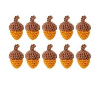 Gruita 10 Pièces de Fils Faits à la Main au Crochet, Pommes de Pin, Glands pour Bricolage, Porte-Clés, Sac, Pendentif, Vêtements, Accessoires de Remplacement