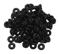 Gruita 100 Pcs Carpe en Caoutchouc Terminal de Peche Tacle A La Peche Ronde O Anneaux Antiderapant Stoppeur 6Mm