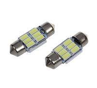 Gruita 2 x 31mm 5630 SMD 6 LED Ampoule Lampe Dome Festoon 195LM 6500K DC 12V Blanc