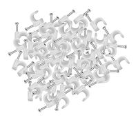Gruita 300 PiÈCes De Câble Agrafes Fixation Murale Pour Câble Ethernet Pour Câble Ethernet Rg6 Rg59 Cat5 Cat6 Rj45 Câble Tv Câble 7 Mm Blanc