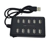 Gruita Câble D'Extension Haute Vitesse 10 Ports Adaptateur de Concentrateur USB 2.0 pour PéRiphéRique D'Interface PCB pour Ordinateur Portable