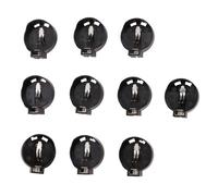 Gruita Etui Boite de Batterie Porte-Batterie Rond Noir 10pcs pour CR2032 2016 2025
