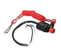 Gruita Interrupteur D'ArrêT d'urgence de Moteur de Bateau pour Interrupteur D'ArrêT d'urgence de/Interrupteurs de Coupure avec Longe de Sangle de SéCurité