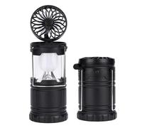 Gruita Lanterne de Camping Pliable Lanternes Suspendues Lumineuses Alimentées par Batterie avec Ventilateur, pour le Camping Randonnée