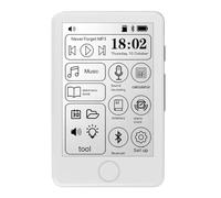 Gruita Lecteur de Livres Électroniques avec Dictionnaire, Enregistrement Vocal, E Ink, Lecteur MP3, Bluetooth, Lecteur de Musique, Mini Lecteur de Livres Électroniques, Radio Tactile.
