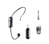 Gruita Microphone Casque sans Fil 2,4 GHz avec Une Portée de 30 M pour Amplificateurs Vocaux, Enceintes, Karaoké, Enseignement, Discours en Extérieur