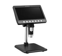 Gruita Microscope Numérique IPS pour Pièces de Monnaie 5 MP 1200X Caméra de Mise au Point Ultra-Précise Microscope Vidéo 1080P 8 Lumières LED pour Circuit de Pièces de Monnaie