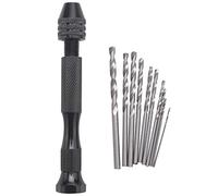 Gruita Mini Microphone Aluminium Main Perceuses avec Keyless Chuck + 10X Torsion Perceuses Outils Rotatifs