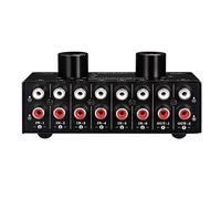 Gruita SéLecteur 6 en 2 Sorties ou 2 en 6 Sorties Casque Commutateur Haut-Parleur StéRéO Son Source SéLection du Signal Commutateur, Interface Compatible Commutateur de