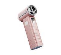 Gruita Souffleur à Main à Haute Vitesse Ultra Turbo Fan Jet Alimenté par Batterie avec Affichage de Batterie, Rose.