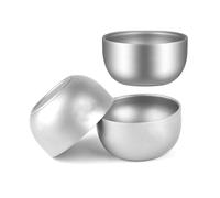 Gruita Tasse à Thé en Titane Pur à Double Paroi de 45 ML pour Camping en Extérieur, Randonnée, Escapade en, Maison, Bureau - Ensemble de 3 Tasses à Thé
