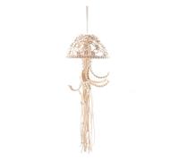 Gruita Tenture Murale en Macramé, Attrape-Rêves de Méduses avec Étoiles Lumineuses, Décoration Murale, Belle Décoration de Porte de Chambre D'Appartement 20 X 55 cm