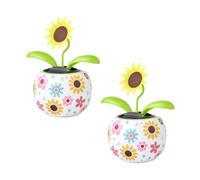 Gruita Tournesol Solaire Danse Fleur Solaire Solaire Alimenté Balançant Animé Danseur Jouet Bureau Décoration de Voiture pour Voiture