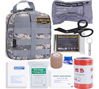 GRULLIN IFAK Kit de traumatologie, trousse de premiers secours d'urgence tactique MOLLE, sac de premiers secours militaire rempli pour (ACU)