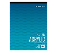 Grumbacher Bloc de papier acrylique relié par bande adhésive de 27,9 x 35,6 cm, 63,5 kg/300 g/m², 24 feuilles/bloc, 1 de chaque (460801314)