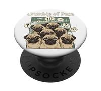 Grumble of Pugs Carlin Grognon Amoureux des Chiens PopSockets PopGrip Adhésif