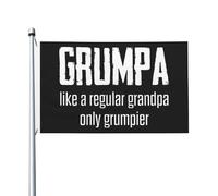 Grumpa Comme Un Grand-Père Ordinaire Flag Avec Œillets Drapeau De Jardin Couleurs Vives Drapeau Pour Pelouse Cour Intérieur 90X150Cm