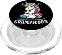 Grumpicorn Rainbow Unicorn Mood Fun PopSockets PopGrip pour MagSafe