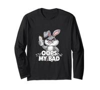 Grumpy Bunny Pet Pranksters Cheeky Witty Humour Lapin drôle Manche Longue