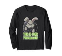 Grumpy Bunny Pet Pranksters Cheeky Witty Humour Lapin drôle Manche Longue
