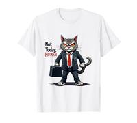 Grumpy Business Chat en costume avec mallette T-Shirt