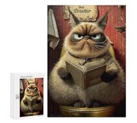 Grumpy Cat Reading Book-1 Puzzle 1000 Pièces Educa Jouet en Bois Cadeau Unique Décoration Intérieure Jeu Éducatif Challenge Toy Adultes Et Enfants À Partir De 14 Ans 300 PCS
