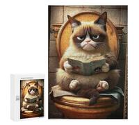 Grumpy Cat Reading Book-7 Puzzle 1000 Pièces Educa Jouet en Bois Cadeau Unique Décoration Intérieure Jeu Éducatif Challenge Toy Adultes Et Enfants À Partir De 14 Ans 300 PCS