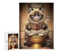 Grumpy Cat Reading Book Puzzle 500 Pièces Educa Jouet en Bois Cadeau Unique Décoration Intérieure Jeu Éducatif Challenge Toy Adultes Et Enfants À Partir De 14 Ans 500 PCS