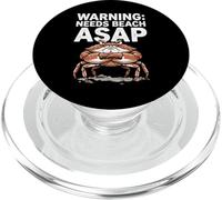 Grumpy Crab Needs Beach ASAP Funny Summer Design PopSockets PopGrip pour MagSafe