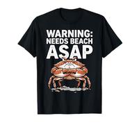 Grumpy Crab Needs Beach ASAP Funny Summer Design T-Shirt