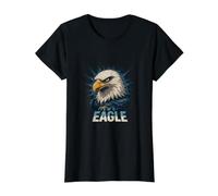 Grumpy Emo Eagle Vibes T-Shirt Graphique avec Valeur, Femme, Noir, L
