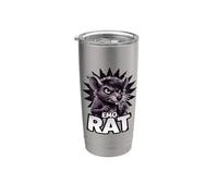 Grumpy Emo Rat Humeur Gobelet isotherme en acier inoxydable double paroi
