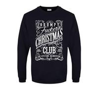 Grumpy F*ckers Christmas Club Pull de Noël pour homme Bleu marine, bleu marine, XL