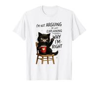 Grumpy Feline Expliquant Pourquoi J'Ai Raison Café T-Shirt