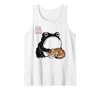 Grumpy Frog Chat Amusant endormi Chat Mignon Maman Anime Japonais Débardeur