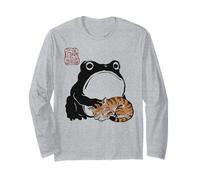Grumpy Frog Chat Amusant endormi Chat Mignon Maman Anime Japonais Manche Longue