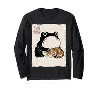 Grumpy Frog Chat Amusant endormi Chat Mignon Maman Anime Japonais Manche Longue