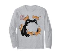 Grumpy Frog Funny Cats Playing Cat Mom Anime Japonais Manche Longue