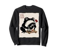 Grumpy Frog Funny Sushi et Sauce soja Anime Japonais Sweatshirt