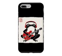Grumpy Frog Guitariste Rock Musique Japonaise Art sur Bois Coque pour iPhone 7 Plus/8 Plus